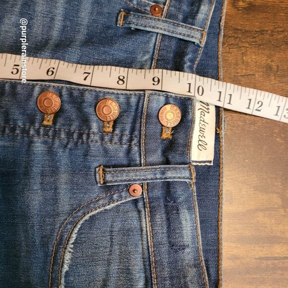 Madewell Jeans 28 Button Fly Skinny 10" High Rise Rosecliff Wash H6319 Stretch - Picture 10 of 13